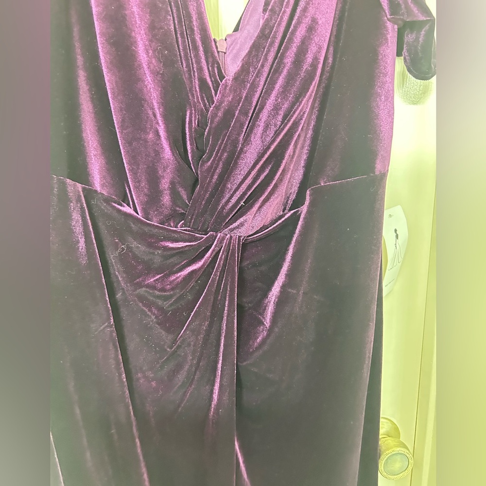 Faeriesty Purple Dress 24W velvet prom holiday formal party NWT - Picture 4 of 9